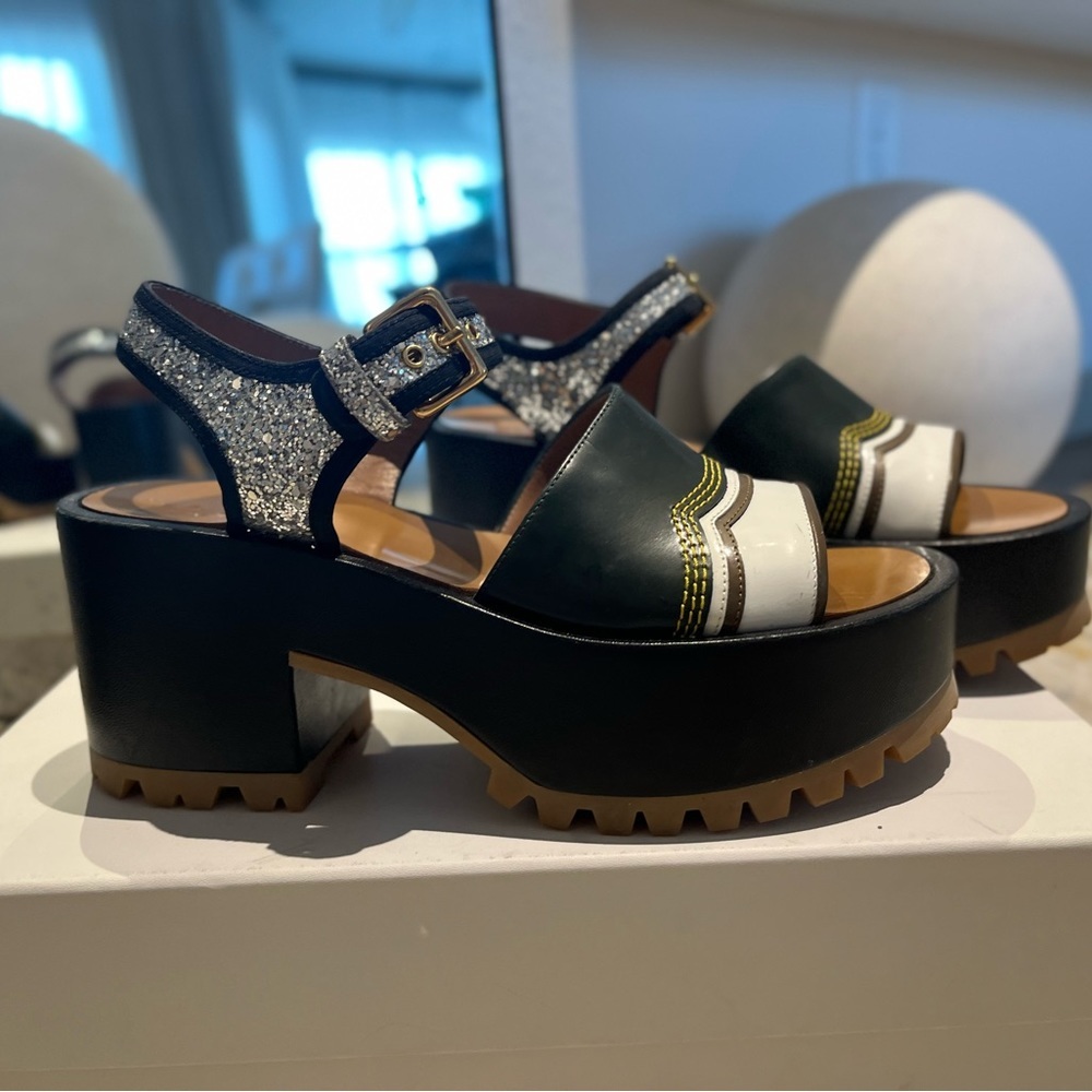 Marni platform glitter sandals